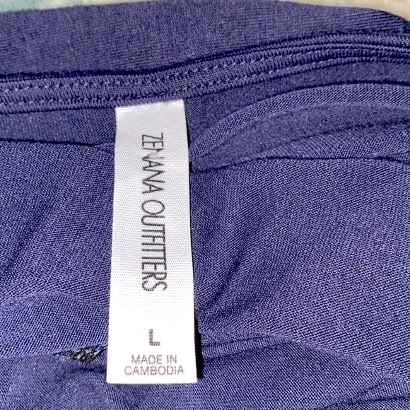 Zenana Outfitters maxi dress navy blue size large with pockets - Picture 4 of 6